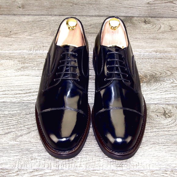 *NEW* $779 Caporicci Abrasivato 10 M Italian Patent Calfskin Tuxedo * new Trees main image 8